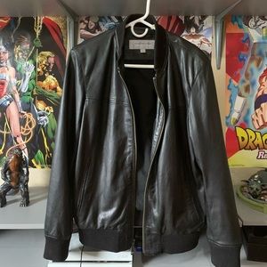 Leather Bomber Jacket